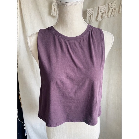 Lululemon Purple Crop Open Side Tank Top Size 6 - Picture 1 of 4